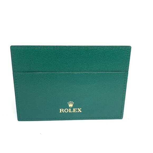 Authentic Rolex Green Card Holder Warranty Booklet Worldwide Service Pouch - Picture 1 of 6